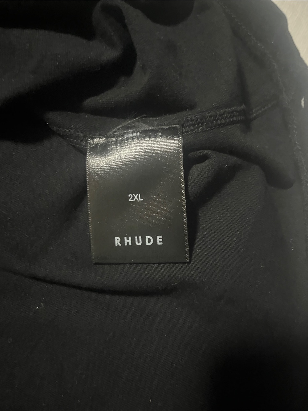 Rhude Black Tank Top with White Piping - Picture 6 of 7